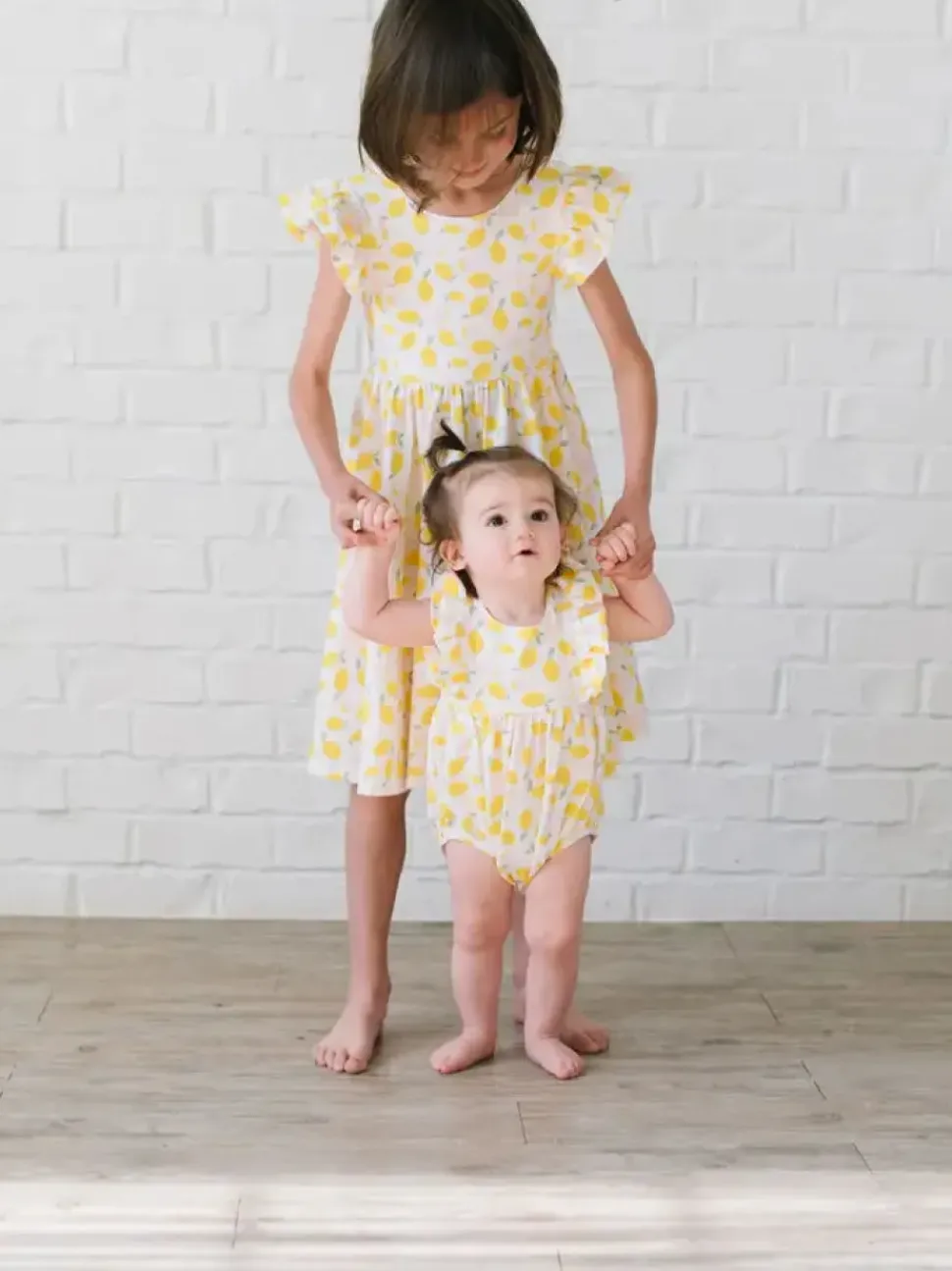 Amelia Romper - Lemon Drop