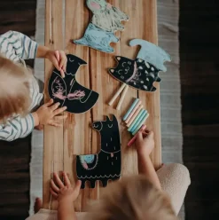 Cat Shaped Chalk Board / with Chalk