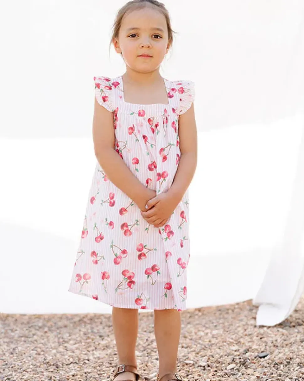 Cherry Stripe Cruise Dress