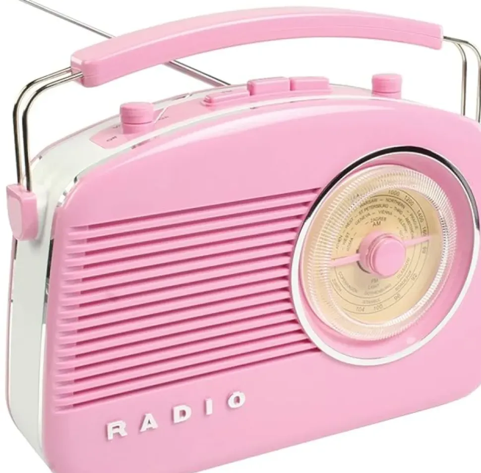 Classic Vintage Style Brighton Fm/Mw/Lw Radio - Pink