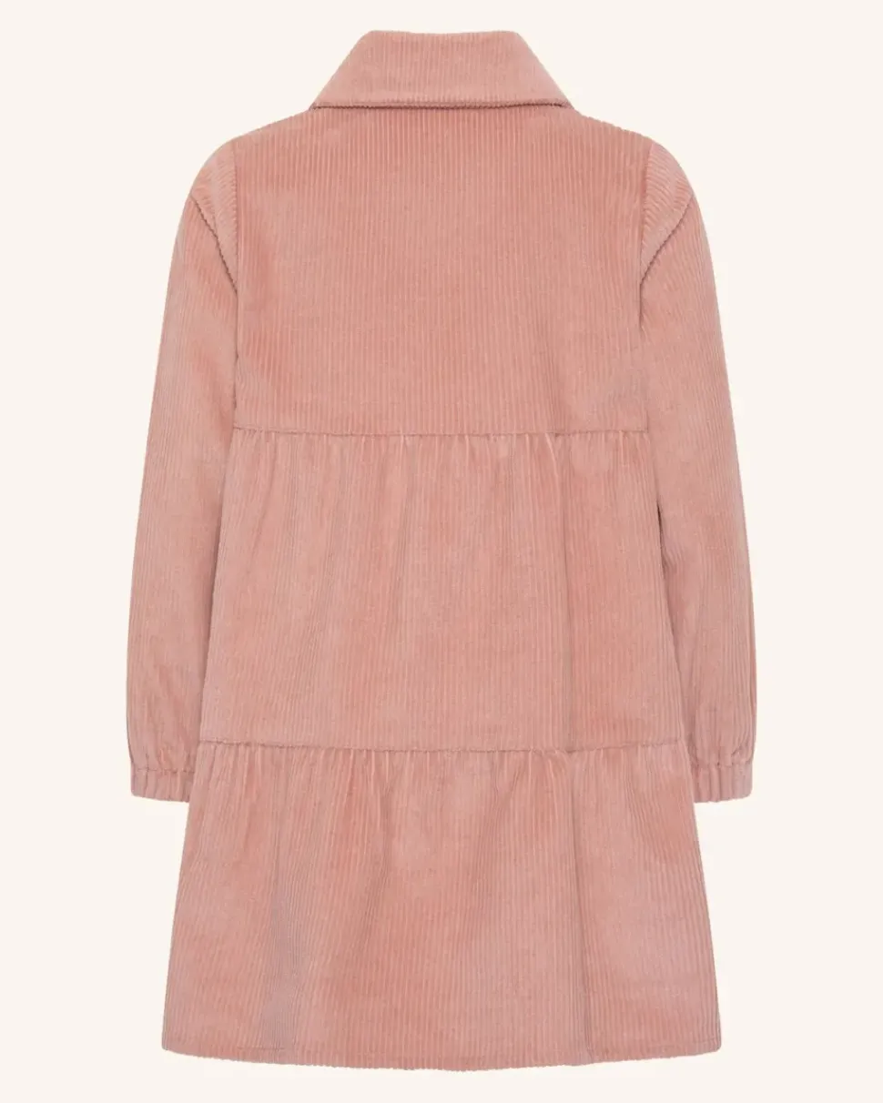 Corduroy Tiered Dress - Dusty Rose