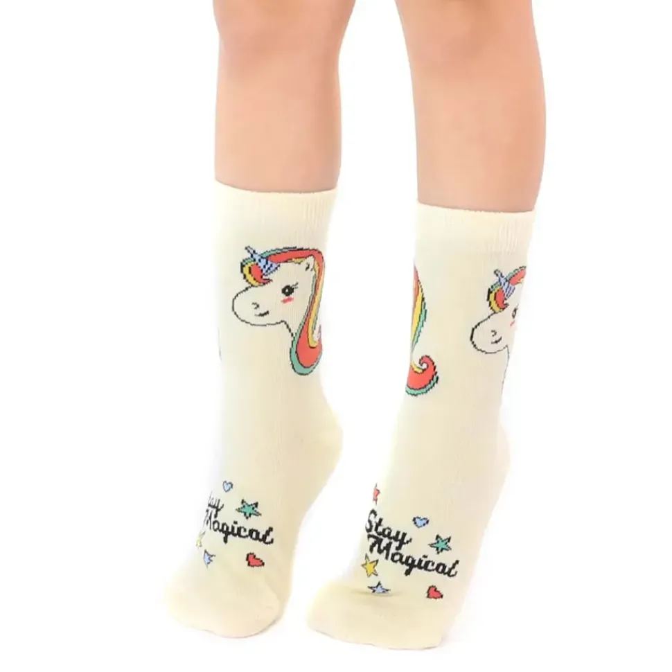 3D Packaged Crew Socks - Unicorns - "Stay Magical"