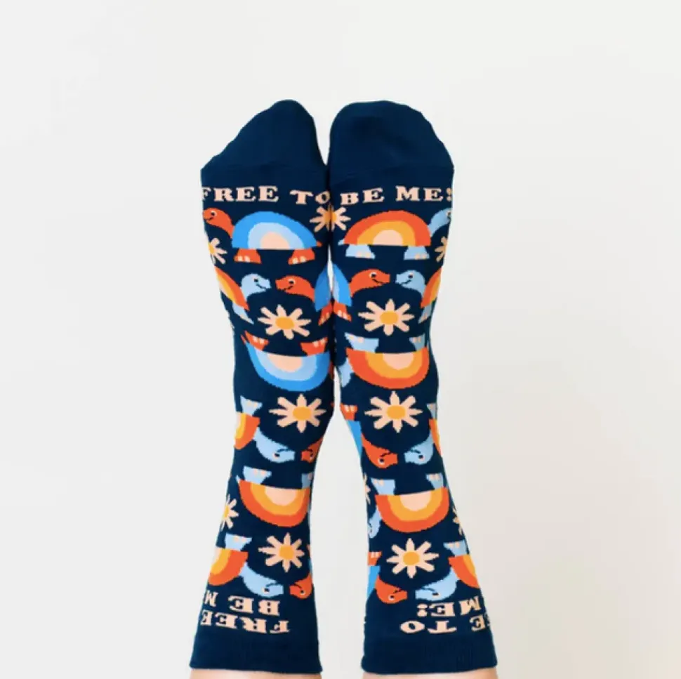 Free To Be Me Crew Socks - Women's