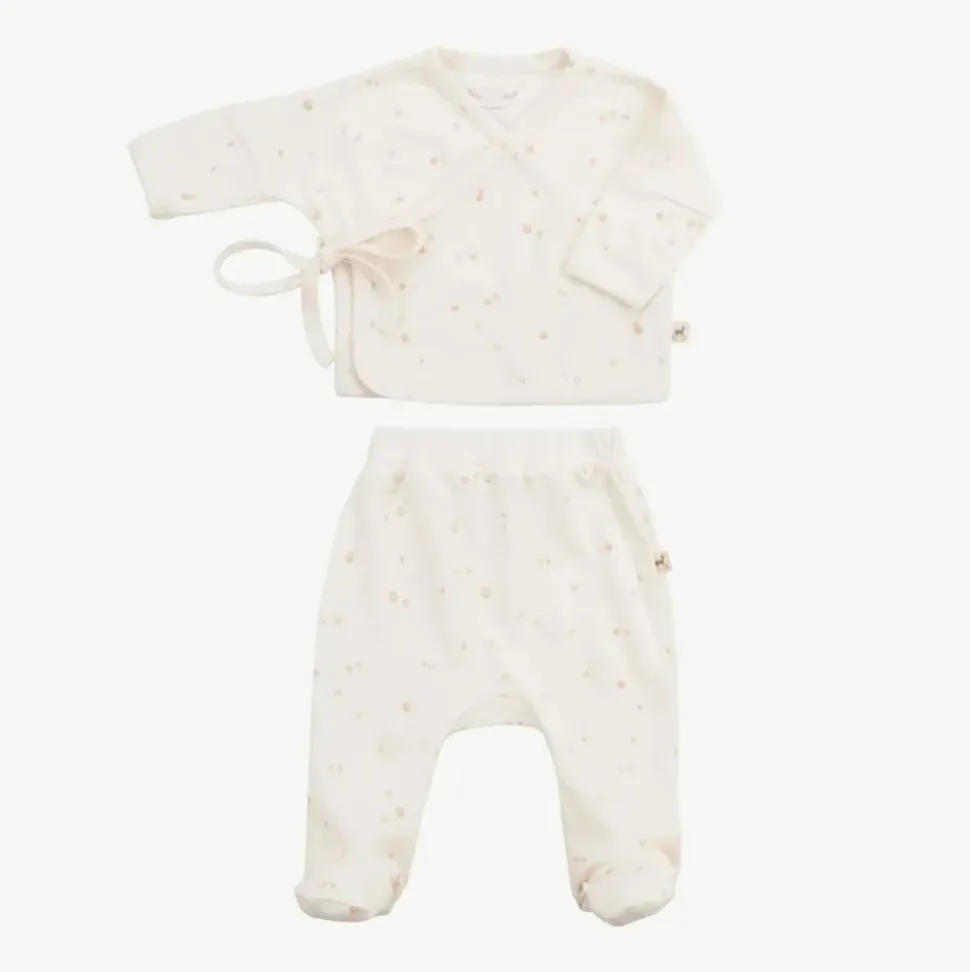 Kimono Top + Pants Set - Mushrooms Ivory