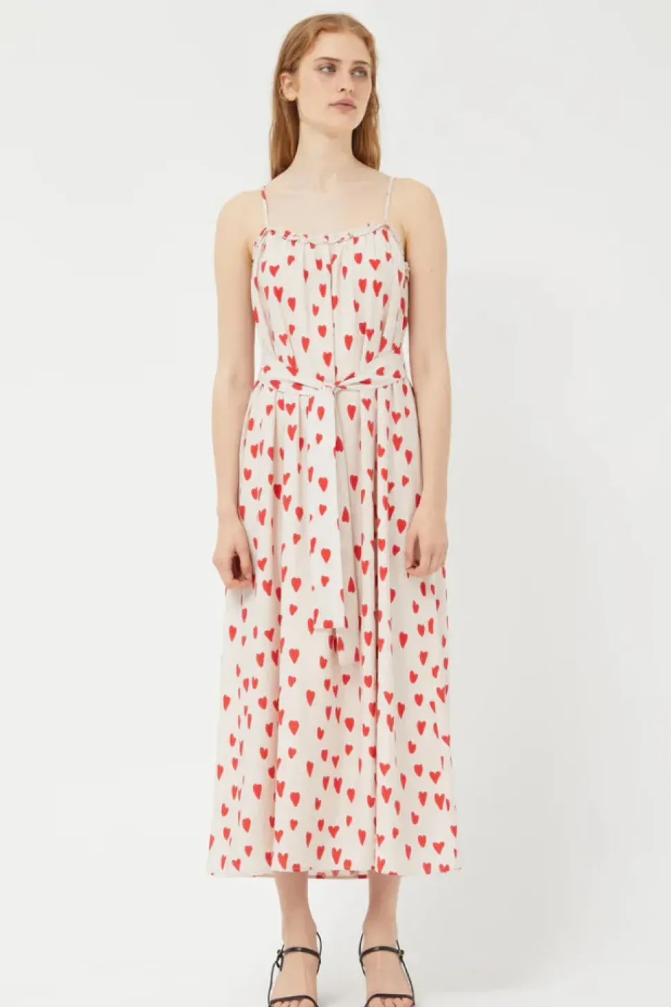 Long Heart Print Dress