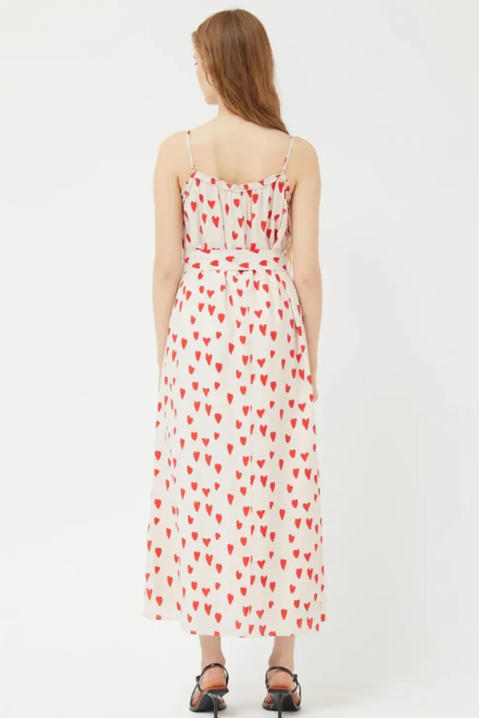 Long Heart Print Dress