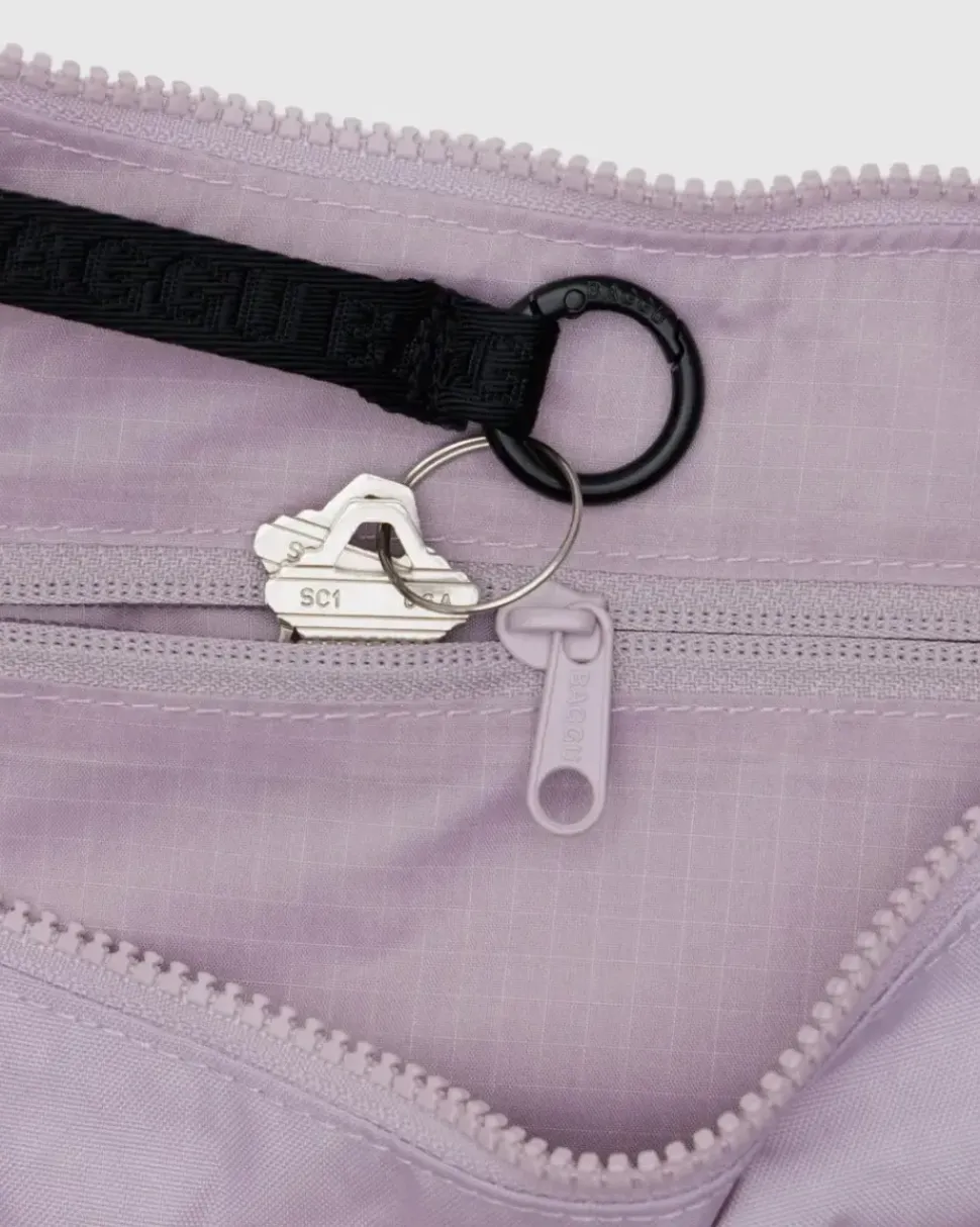 Medium Nylon Baggu Crescent Bag - Dusty Pink