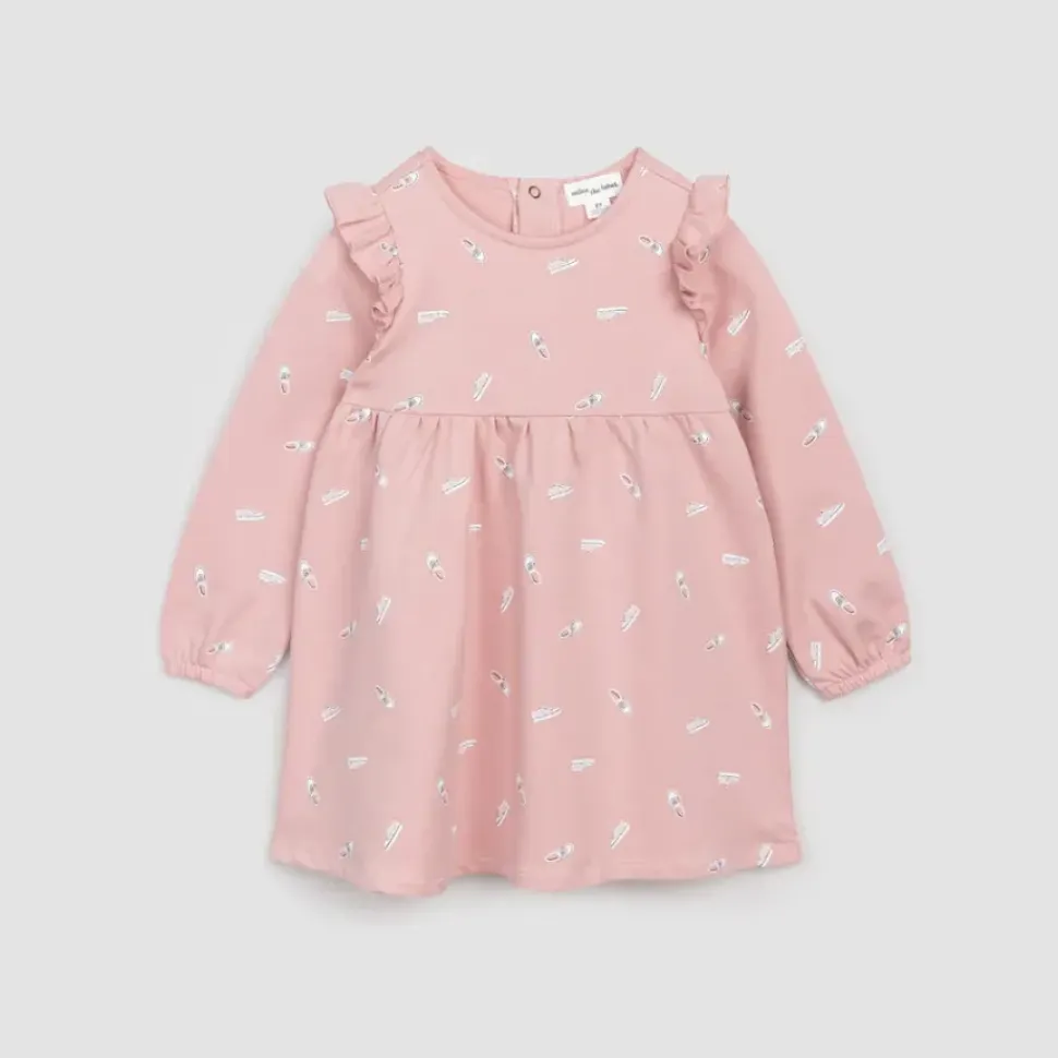 Sneaker Print on Rose Terry Dress