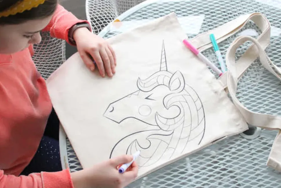 Unicorn Organic Coloring Kit Tote
